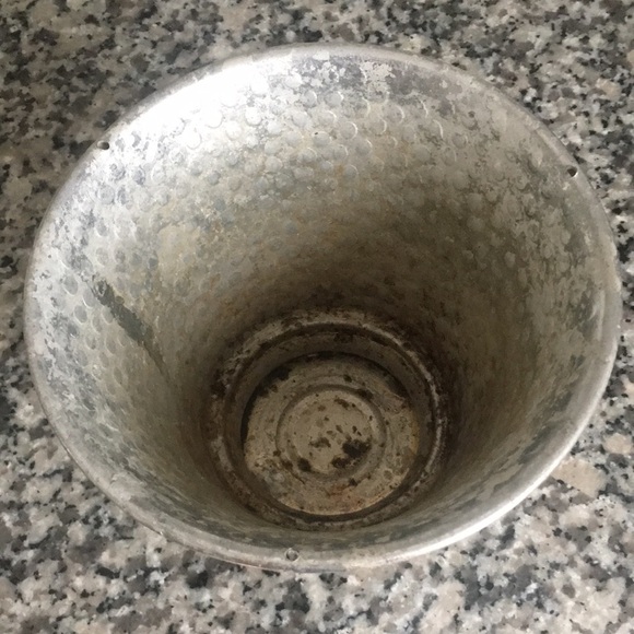 Hammered Silver Metal Vase - Decorative Home Accent - Picture 7 of 12